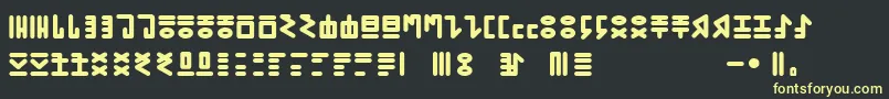 More about GENР RICA PRIMITIVA 01 Font GENР RICA PRIMITIVA 01 Font – Yellow Fonts on Black Background